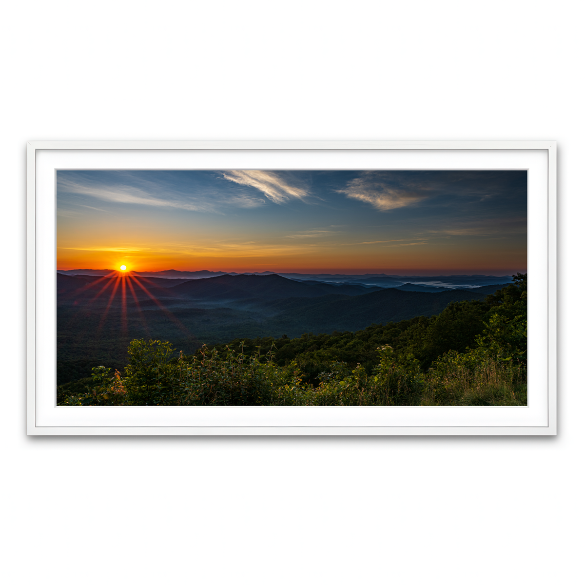 Framed Print 2x1 White