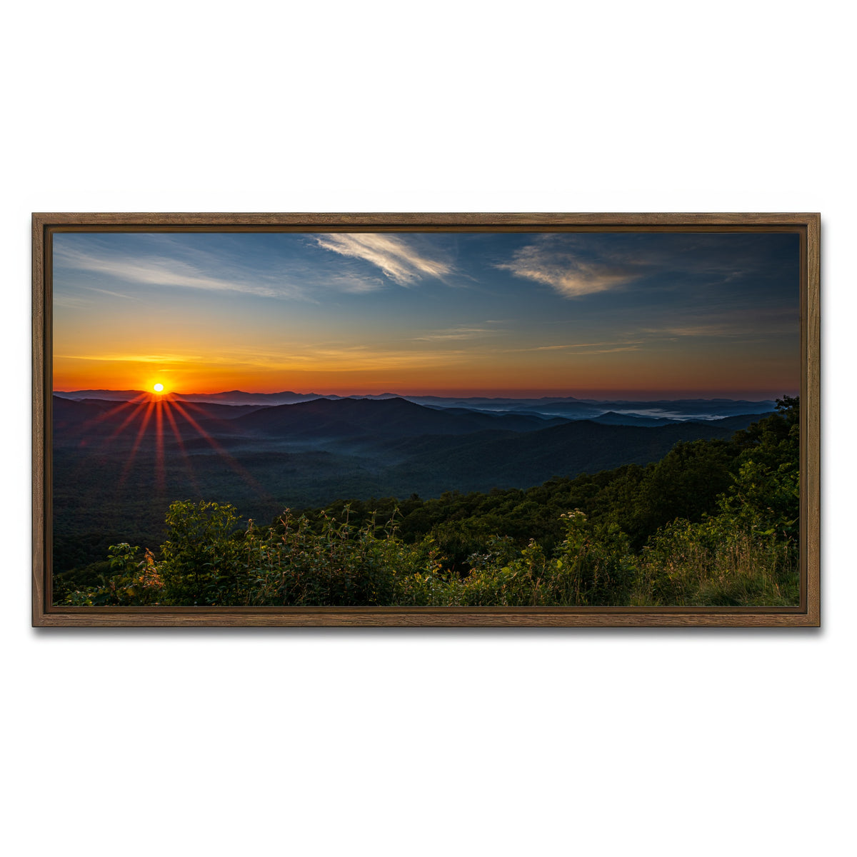 AUTO-MOCKUP WHITE | Asheville | 1 Piece | Walnut Framed Canvas | group=2x1