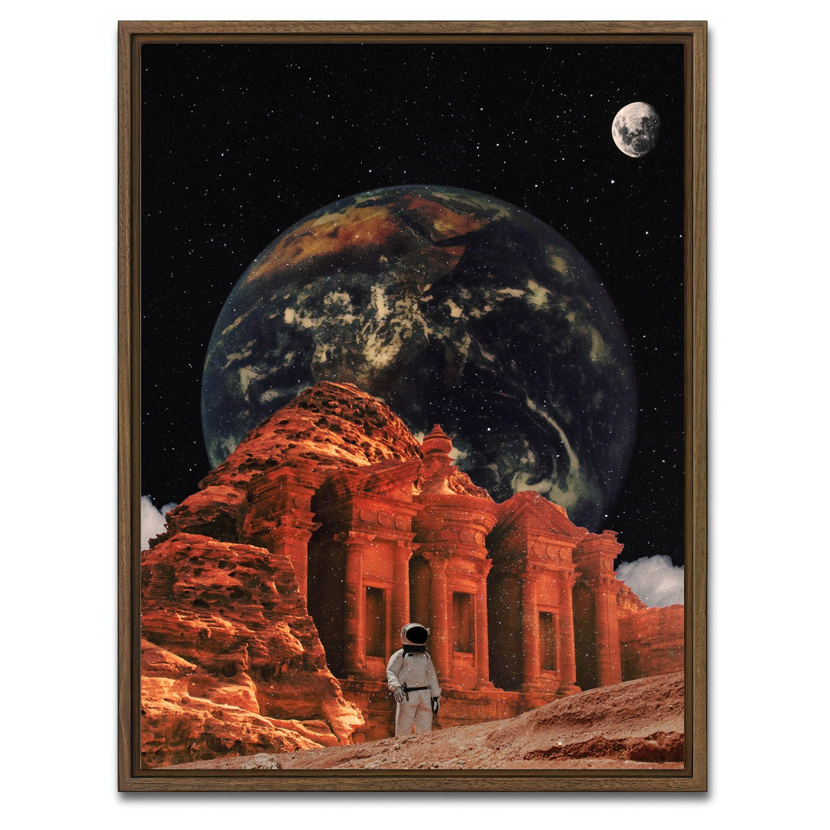 AUTO-MOCKUP WHITE | Astro Hill | 1 Piece | Walnut Framed Canvas | group=3x4