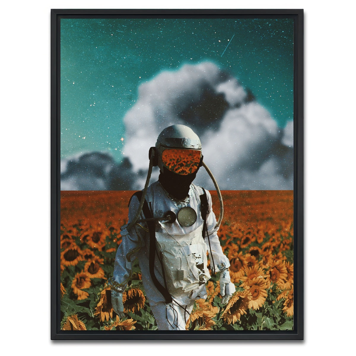 AUTO-MOCKUP WHITE | Astro Sun Flower | 1 Piece | Black Framed Canvas | group=3x4