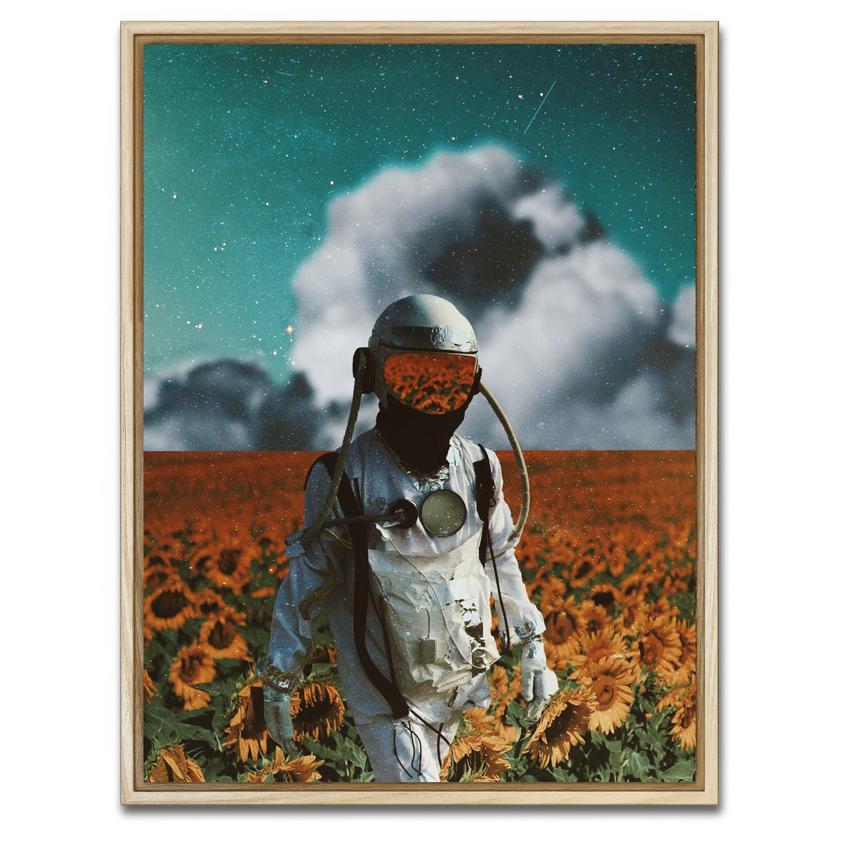 AUTO-MOCKUP WHITE | Astro Sun Flower | 1 Piece | Natural Framed Canvas | group=3x4