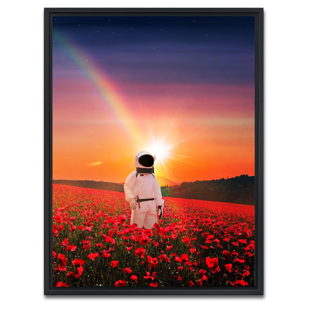 AUTO-MOCKUP WHITE | Astro Sunset | 1 Piece | Black Framed Canvas | group=3x4