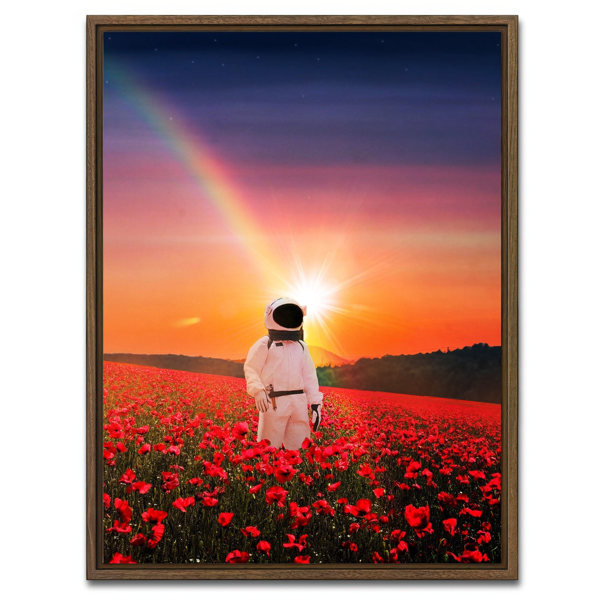 AUTO-MOCKUP WHITE | Astro Sunset | 1 Piece | Walnut Framed Canvas | group=3x4
