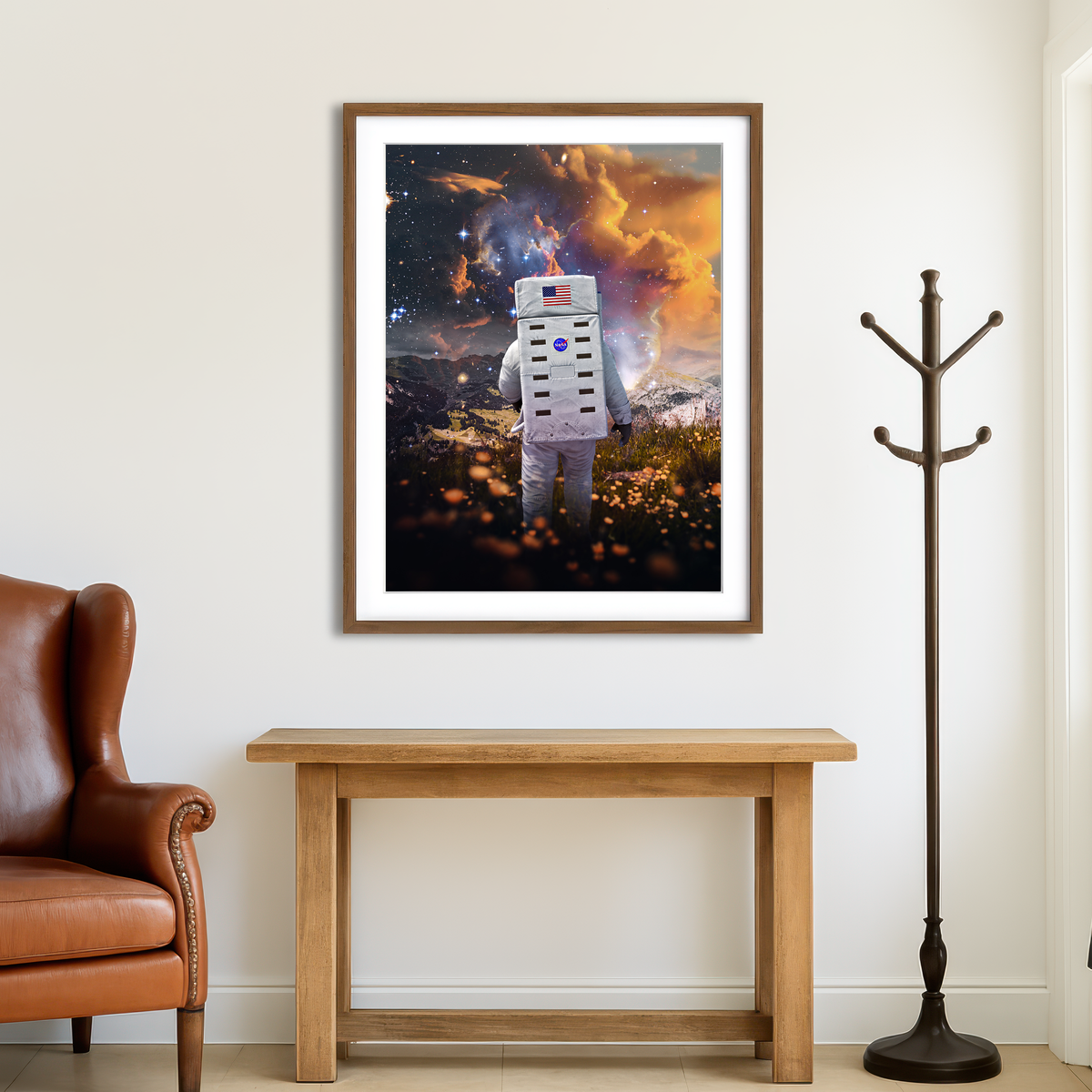 AUTO-MOCKUP ROOM | Astro Flower Canvas Art Wall Art