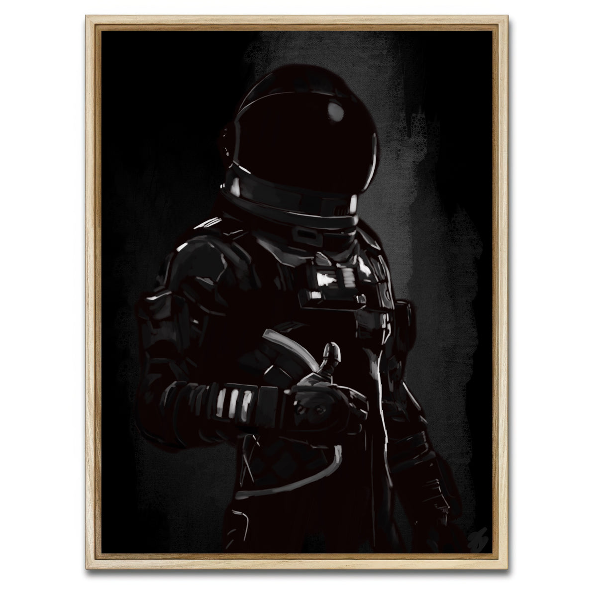 AUTO-MOCKUP WHITE | Astronaut Character | 1 Piece | Natural Framed Canvas | group=3x4