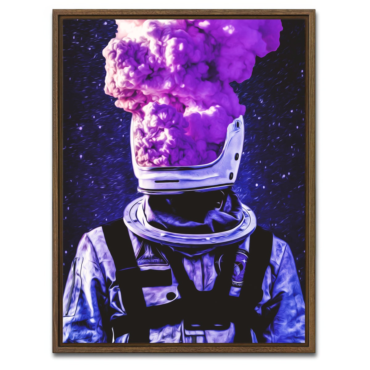 AUTO-MOCKUP WHITE | Astronaut Haze | 1 Piece | Walnut Framed Canvas | group=3x4