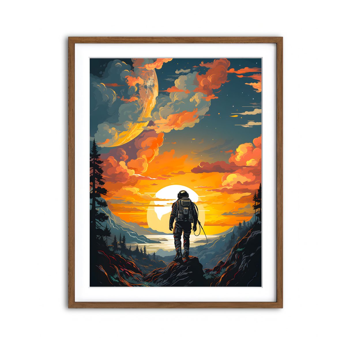 Framed Print 3x4 Walnut