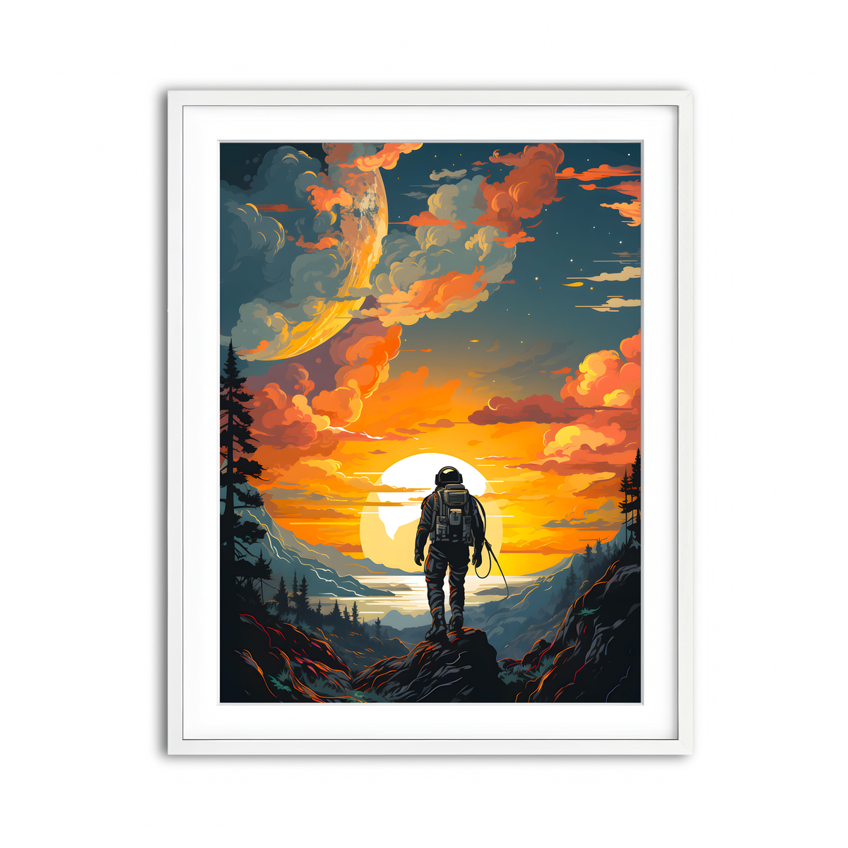 Framed Print 3x4 White