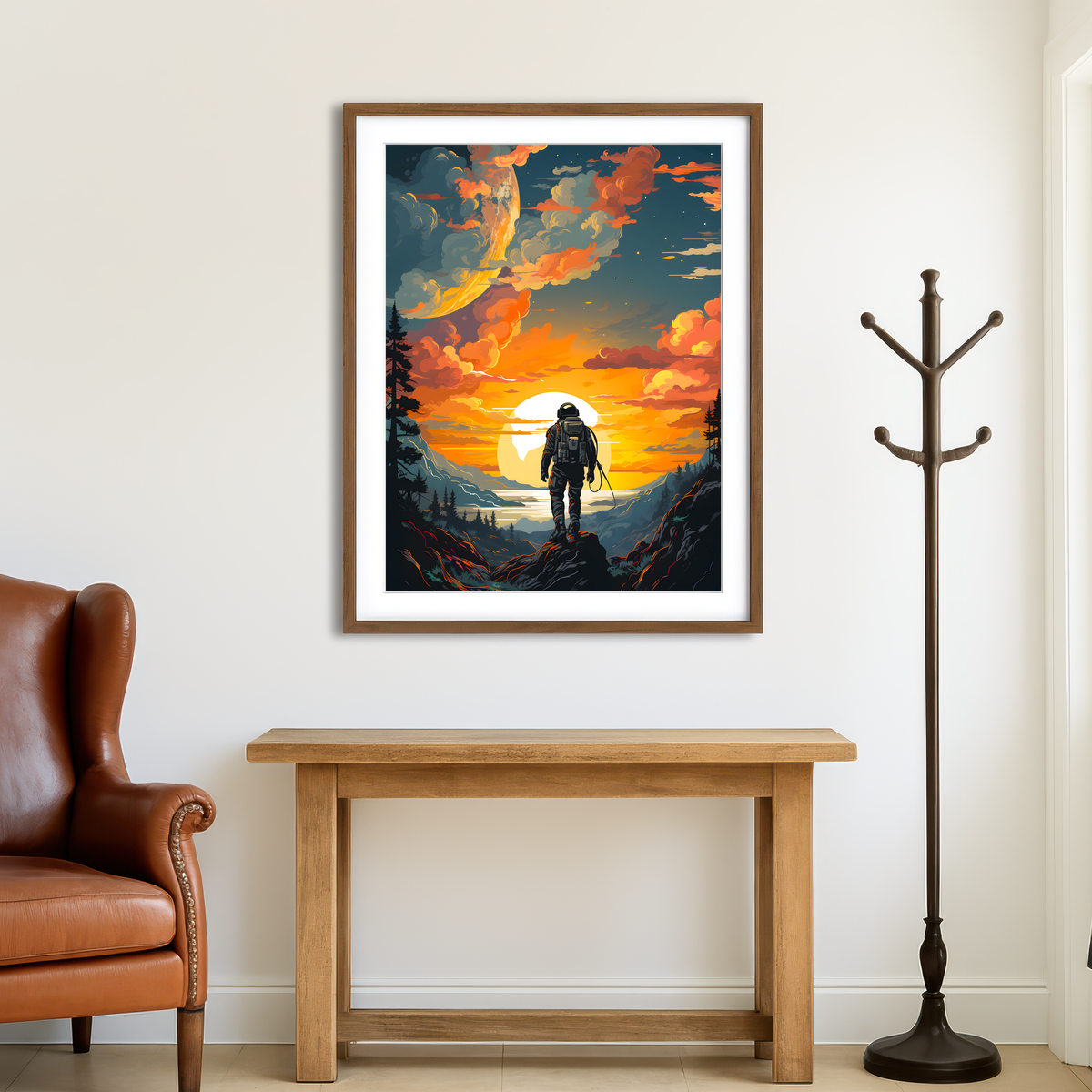 AUTO-MOCKUP ROOM | Astronaut Travelling Wall Art