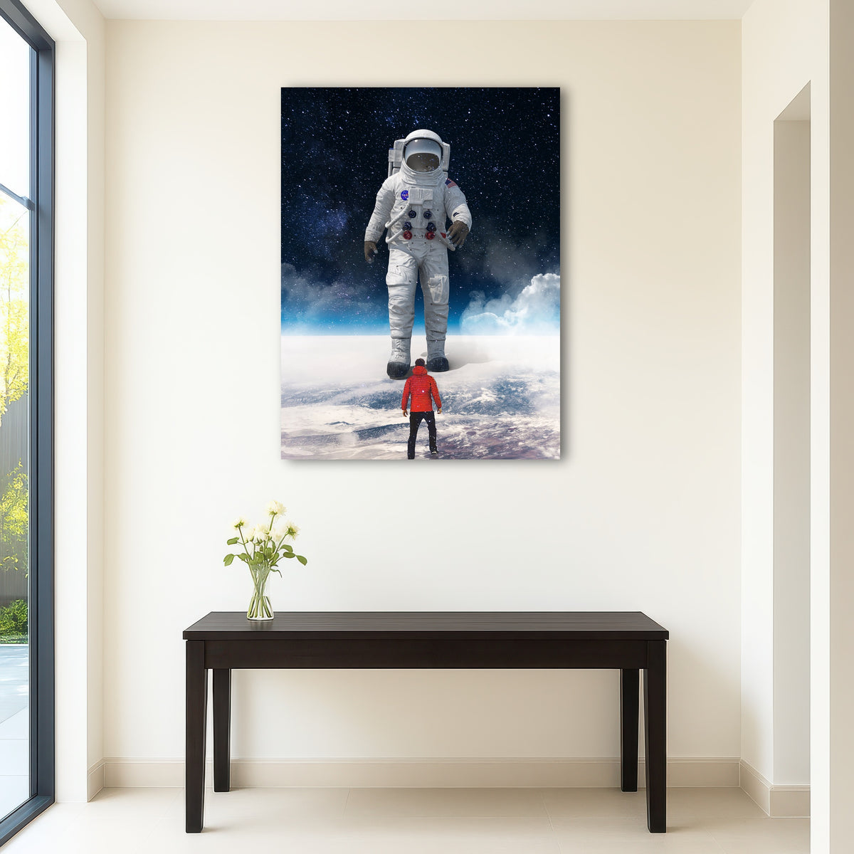 AUTO-MOCKUP ROOM | Astronaut feet canvas art