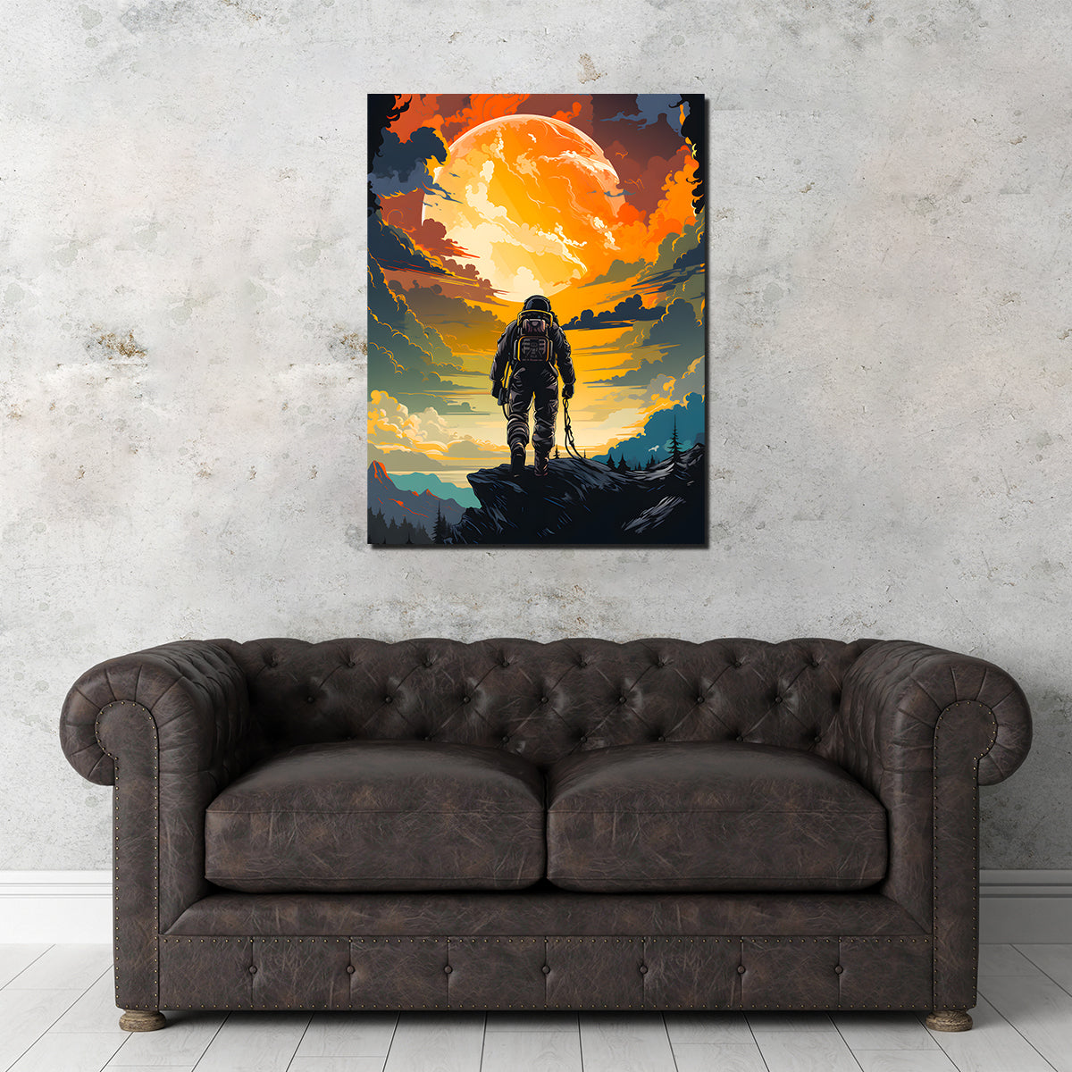 Astronaut in the Sun Wall Art