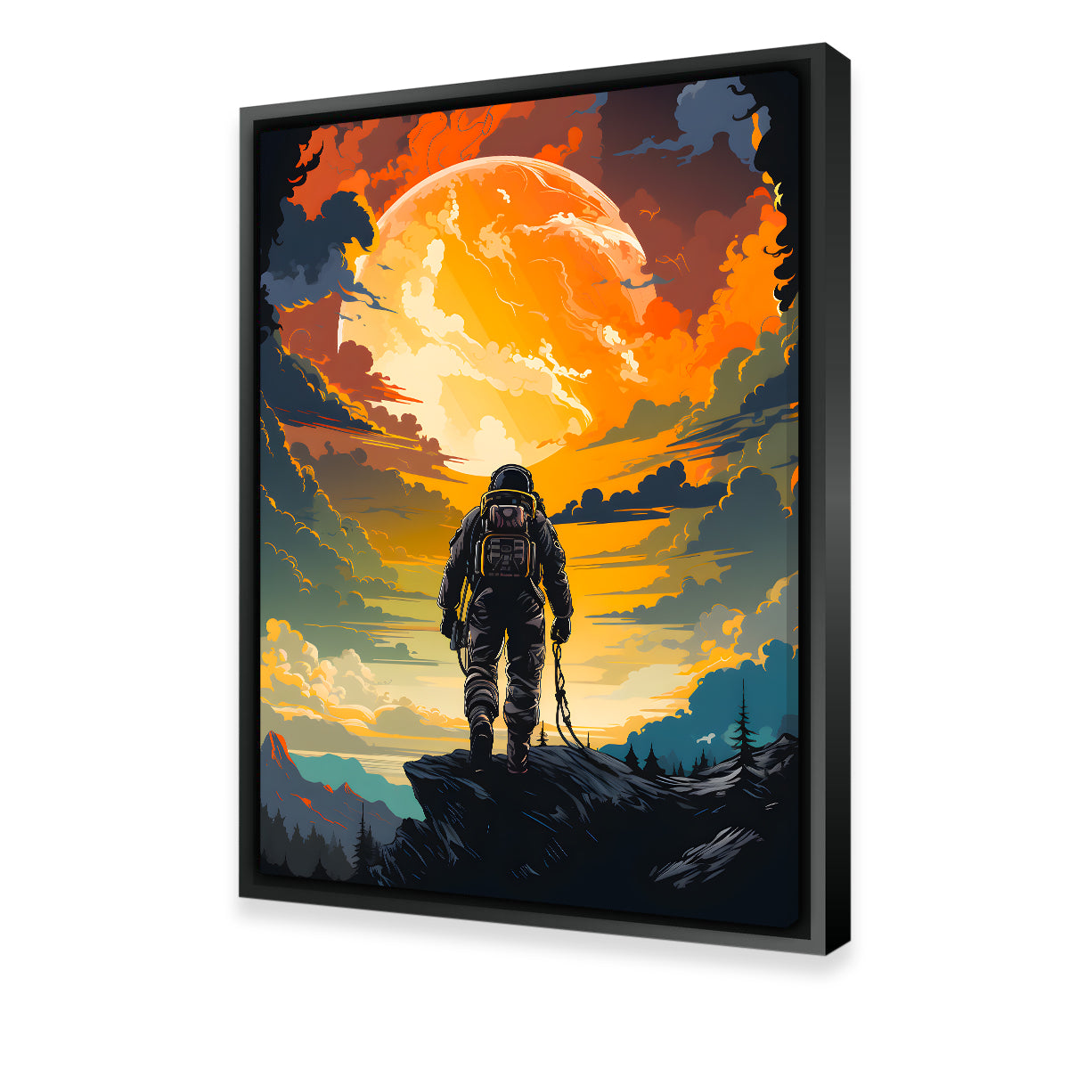 Astronaut in the Sun Wall Art