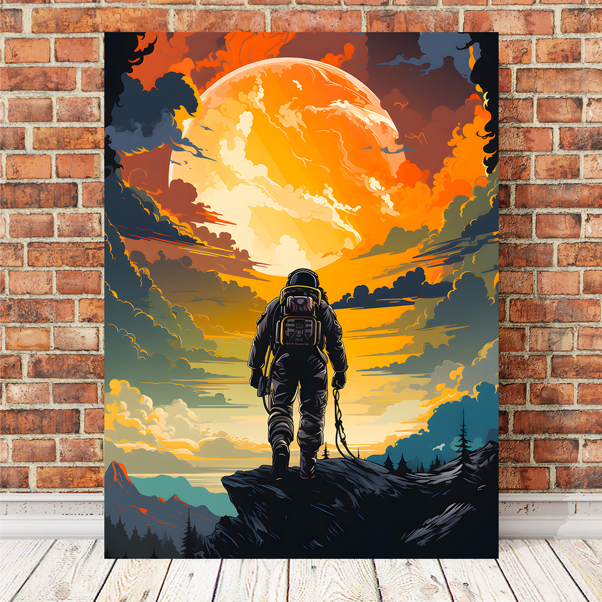 Astronaut in the Sun Wall Art