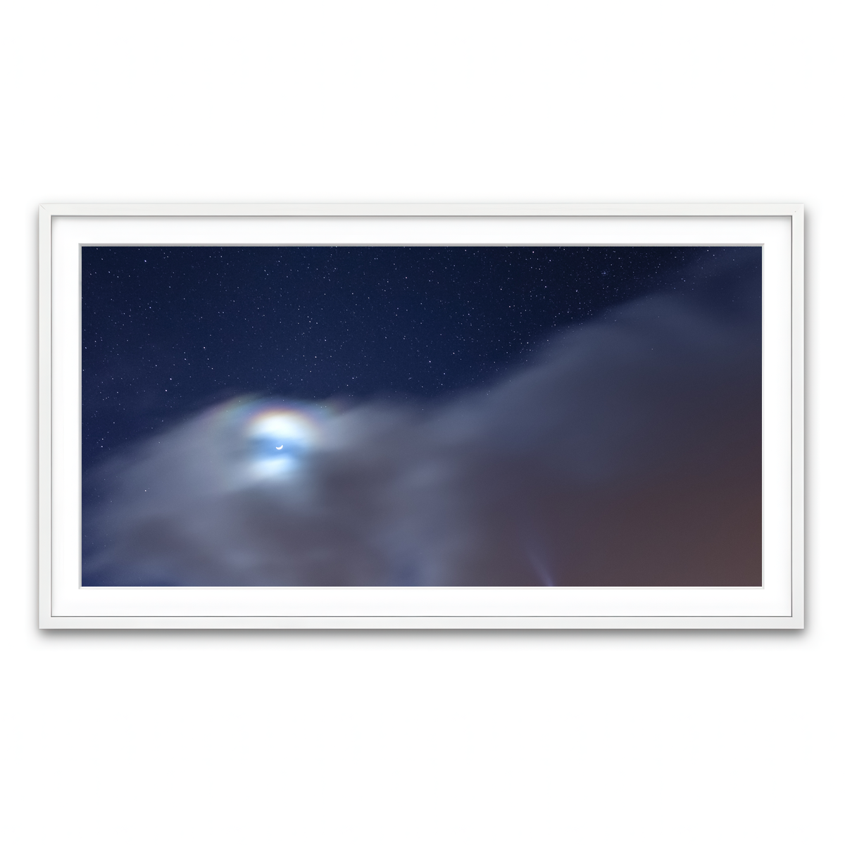 Framed Print 2x1 White