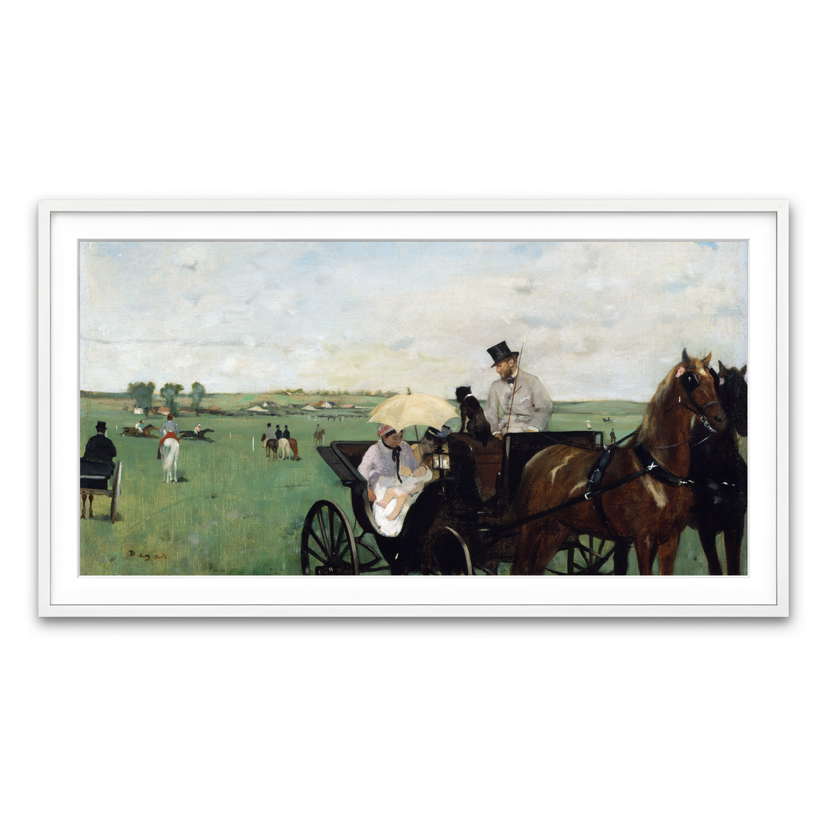 Framed Print 2x1 White