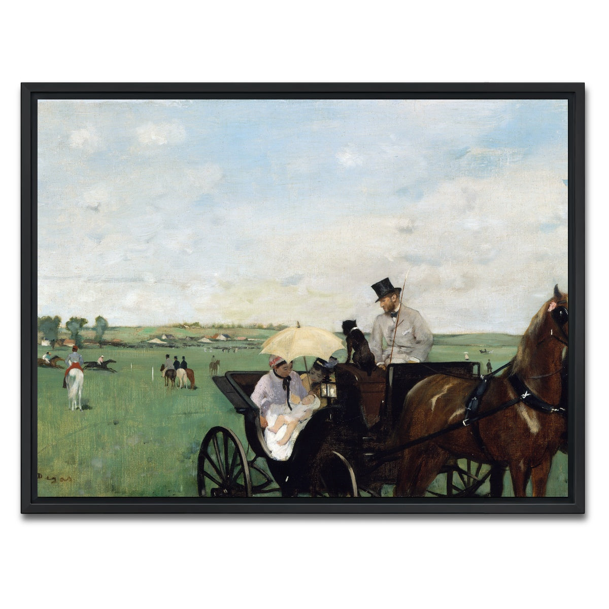 AUTO-MOCKUP WHITE | At the Races in the Countryside | 1 Piece | Black Framed Canvas | group=4x3
