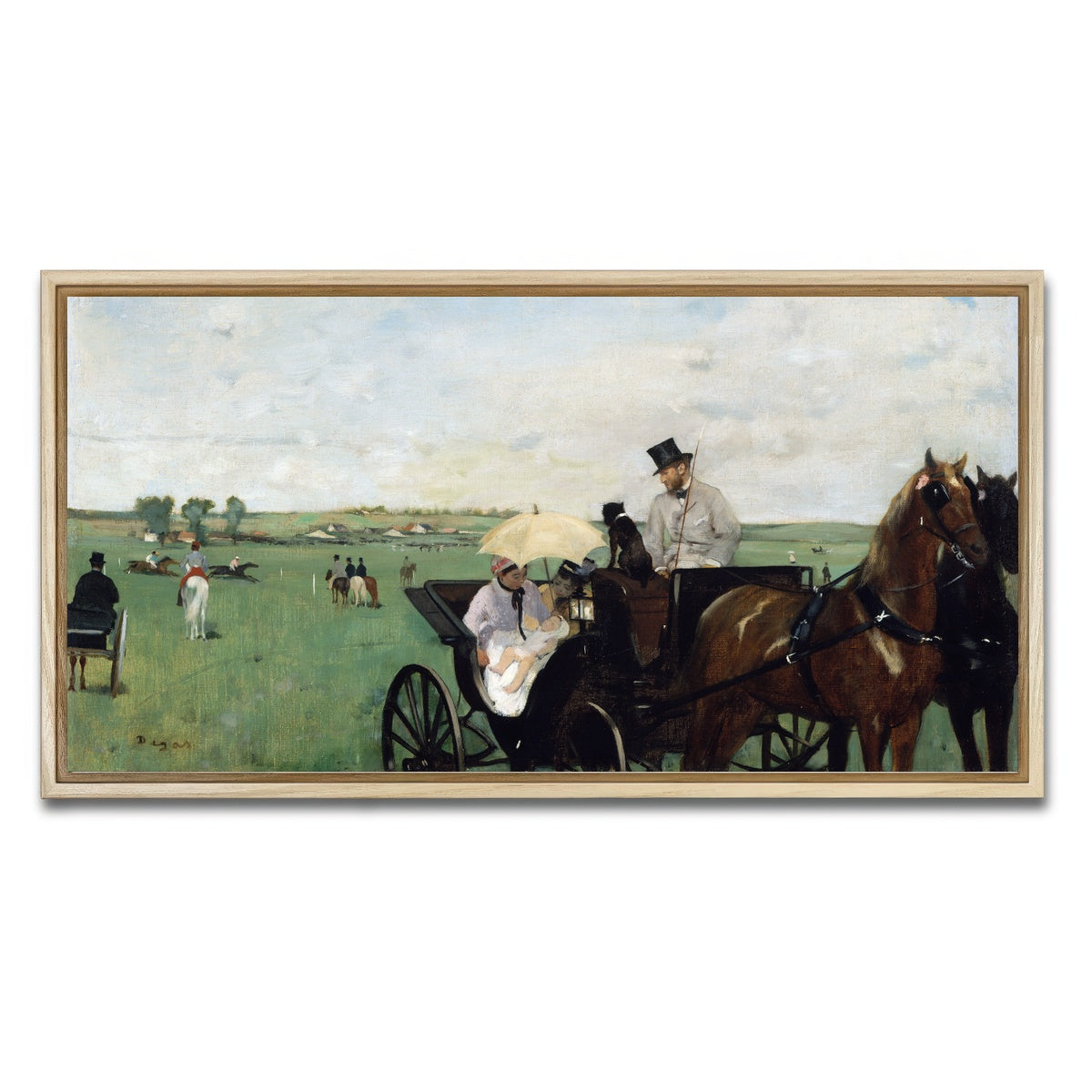 AUTO-MOCKUP WHITE | At the Races in the Countryside | 1 Piece | Natural Framed Canvas | group=2x1
