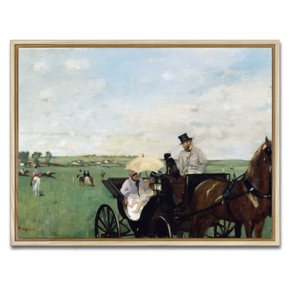 AUTO-MOCKUP WHITE | At the Races in the Countryside | 1 Piece | Natural Framed Canvas | group=4x3