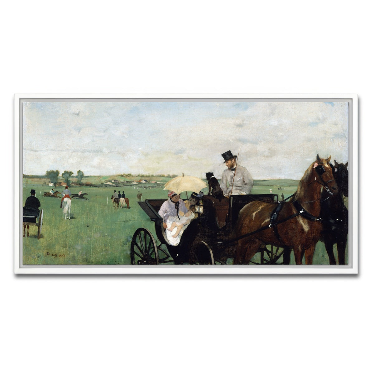AUTO-MOCKUP WHITE | At the Races in the Countryside | 1 Piece | White Framed Canvas | group=2x1