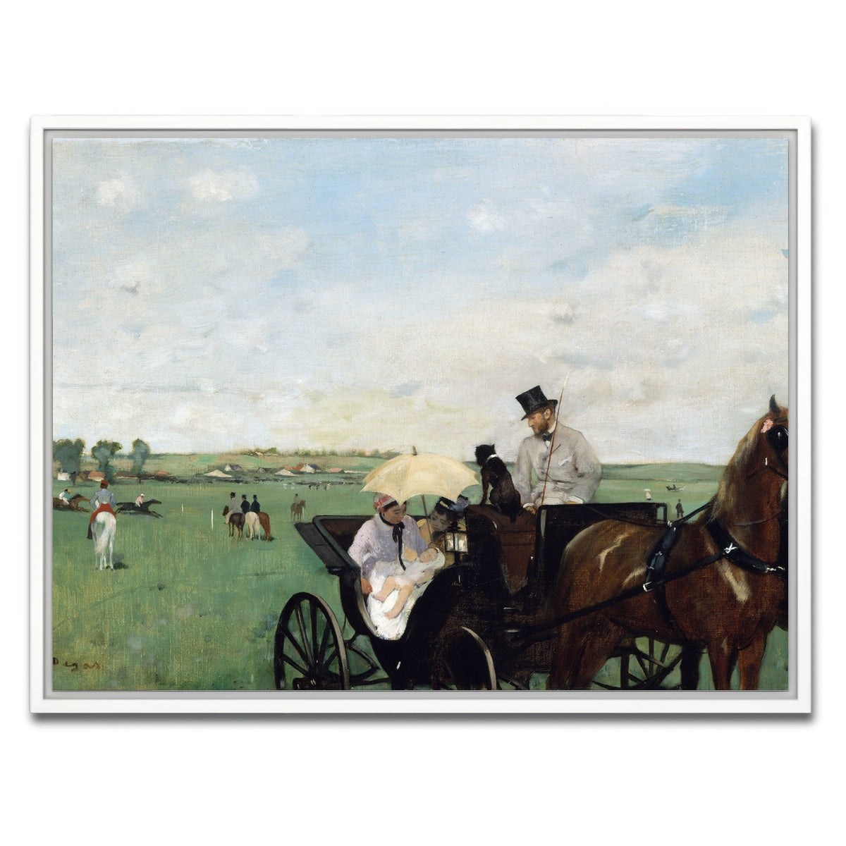 AUTO-MOCKUP WHITE | At the Races in the Countryside | 1 Piece | White Framed Canvas | group=4x3