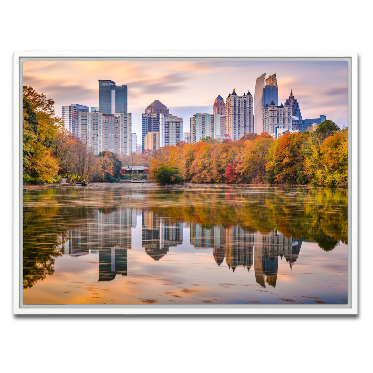 AUTO-MOCKUP WHITE | Atlanta From The Park | 1 Piece | White Framed Canvas | group=4x3