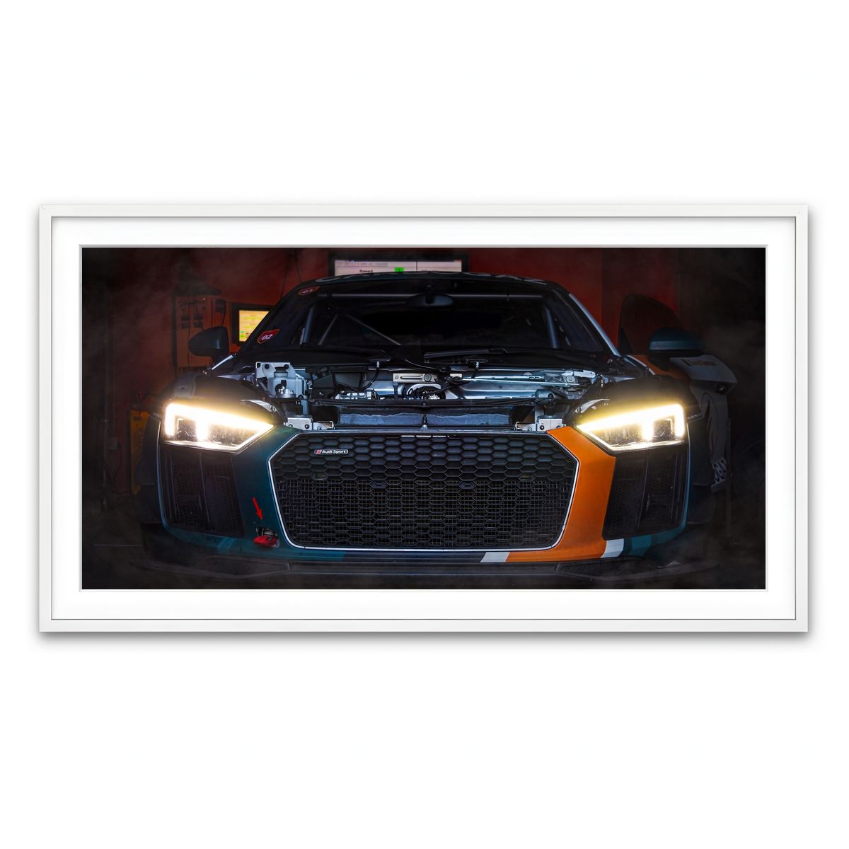 Framed Print 2x1 White