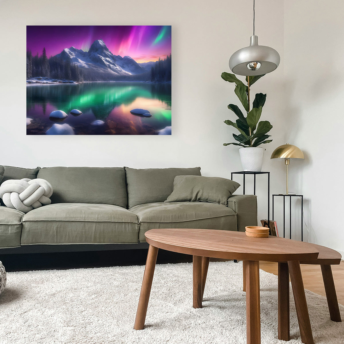 Aurora Mountain Wall Art
