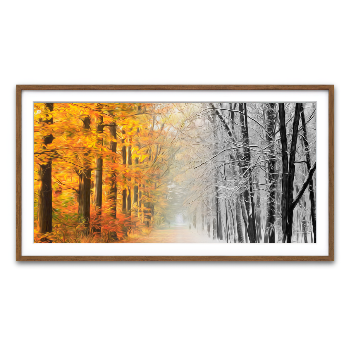 Framed Print 2x1 Walnut