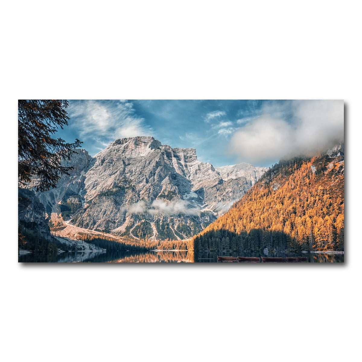 AUTO-MOCKUP WHITE | Autumn In Braies | 1 Piece | Gallery Wrap Canvas | group=2x1