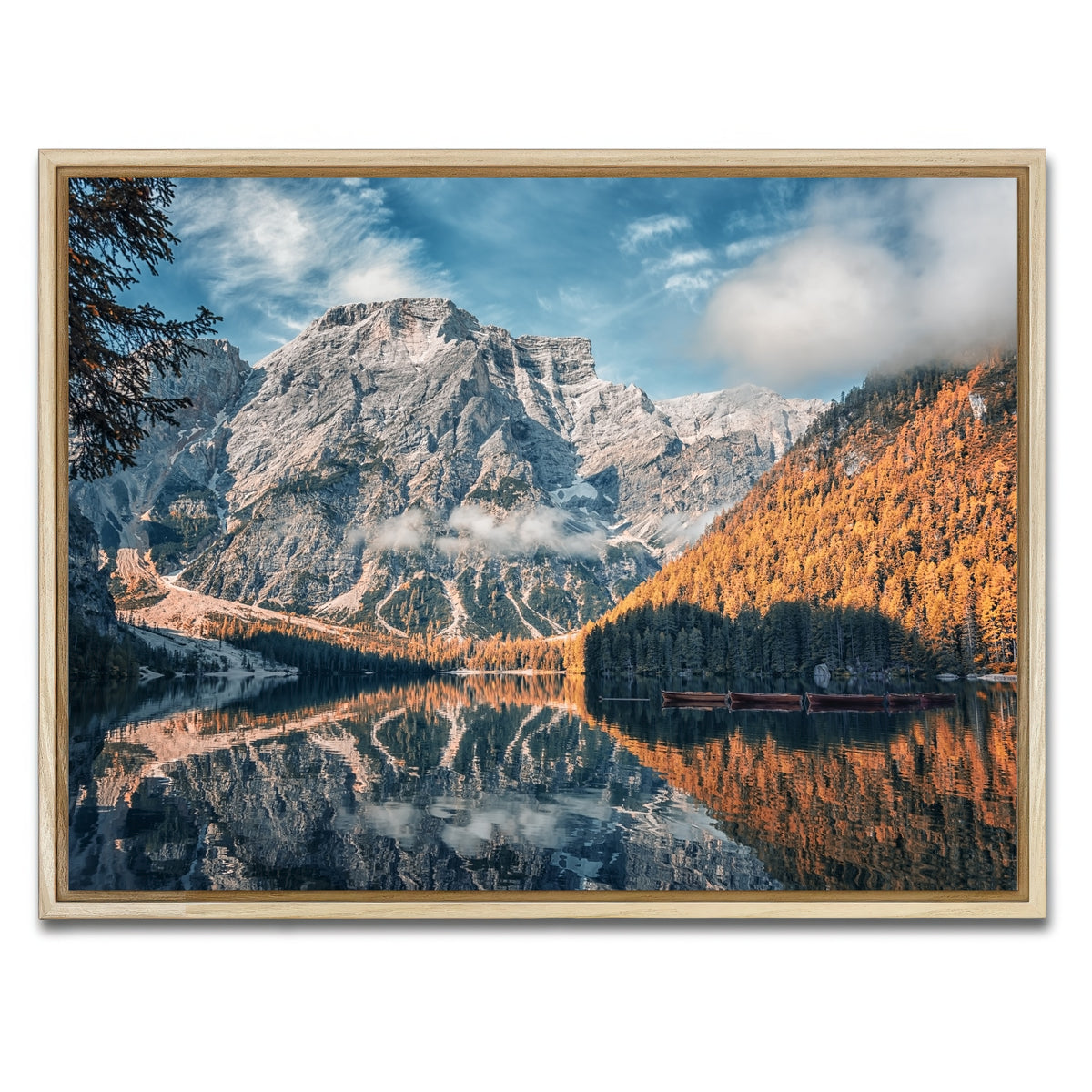 AUTO-MOCKUP WHITE | Autumn In Braies | 1 Piece | Natural Framed Canvas | group=4x3
