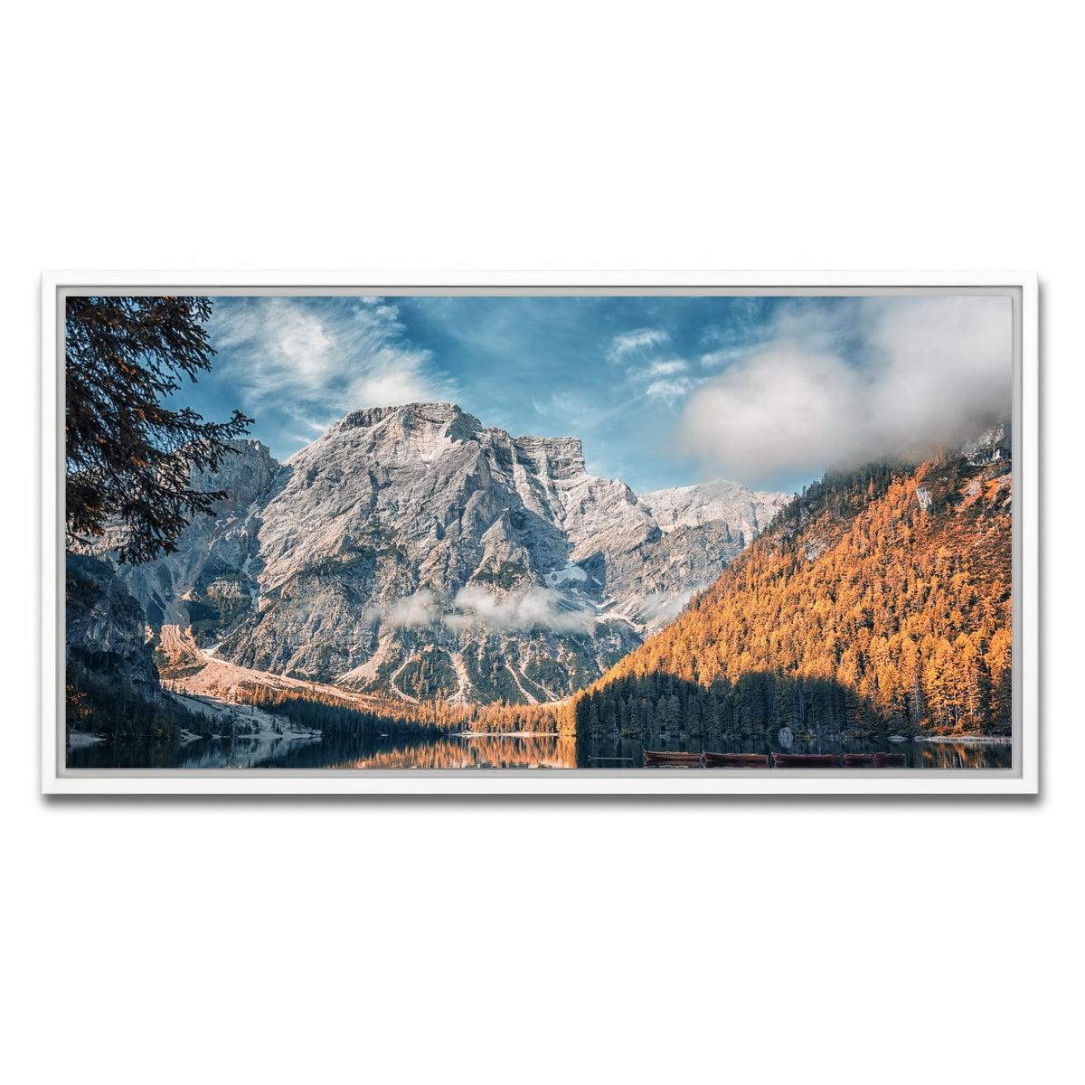 AUTO-MOCKUP WHITE | Autumn In Braies | 1 Piece | White Framed Canvas | group=2x1