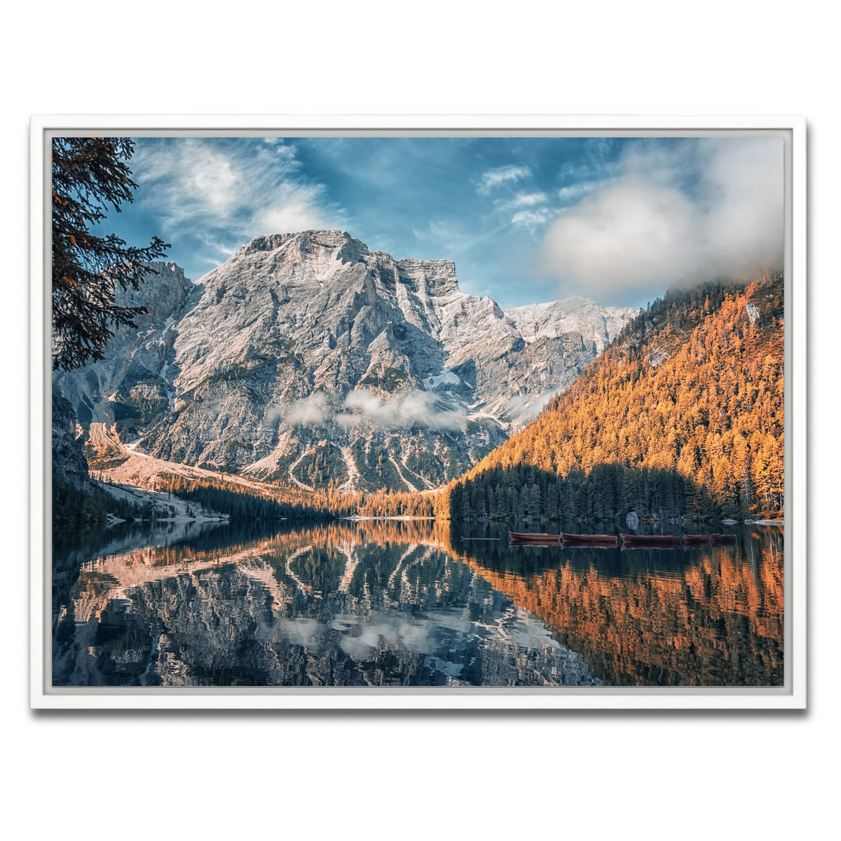 AUTO-MOCKUP WHITE | Autumn In Braies | 1 Piece | White Framed Canvas | group=4x3