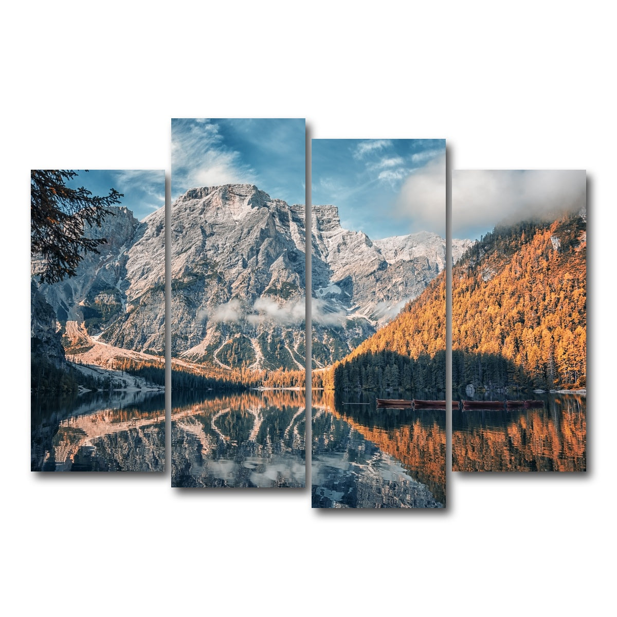 AUTO-MOCKUP WHITE | Autumn In Braies | 4 Piece | Gallery Wrap Canvas | group=4_normal