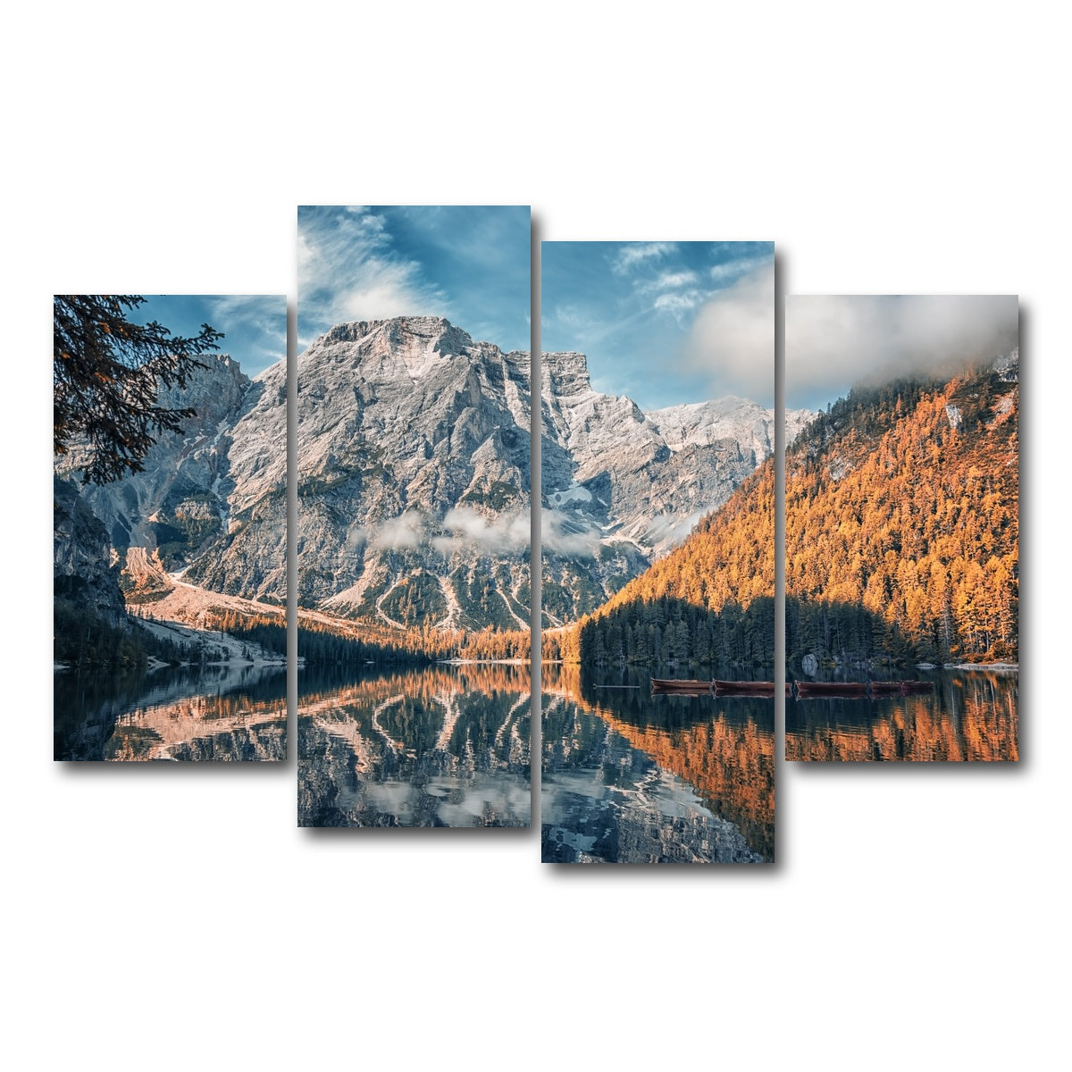 AUTO-MOCKUP WHITE | Autumn In Braies | 4 Piece | Gallery Wrap Canvas | group=4_short