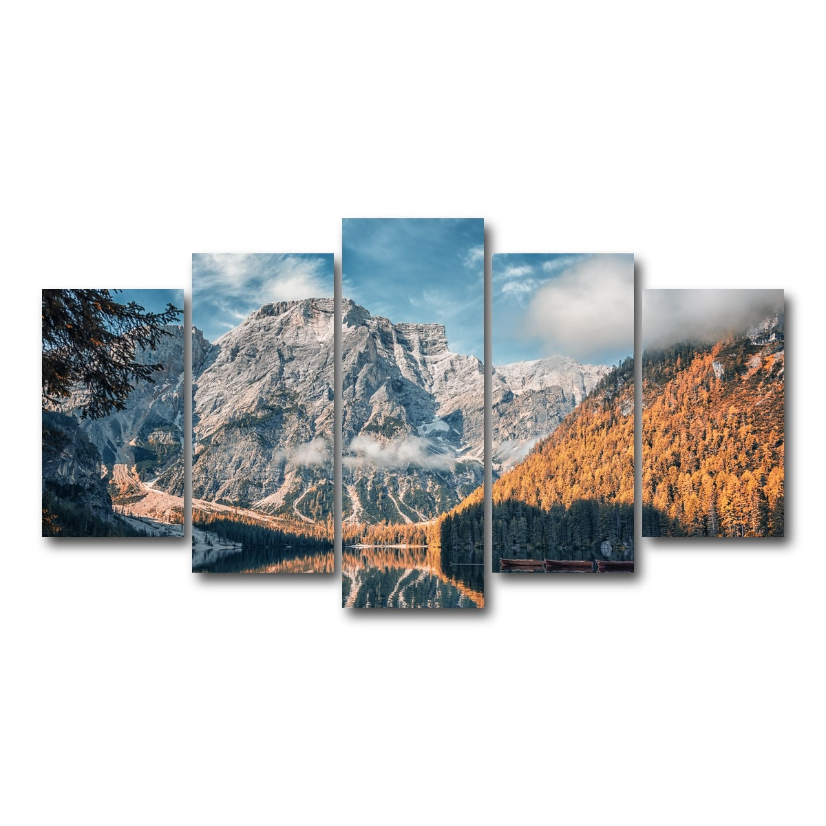 AUTO-MOCKUP WHITE | Autumn In Braies | 5 Piece | Gallery Wrap Canvas | group=5_normal