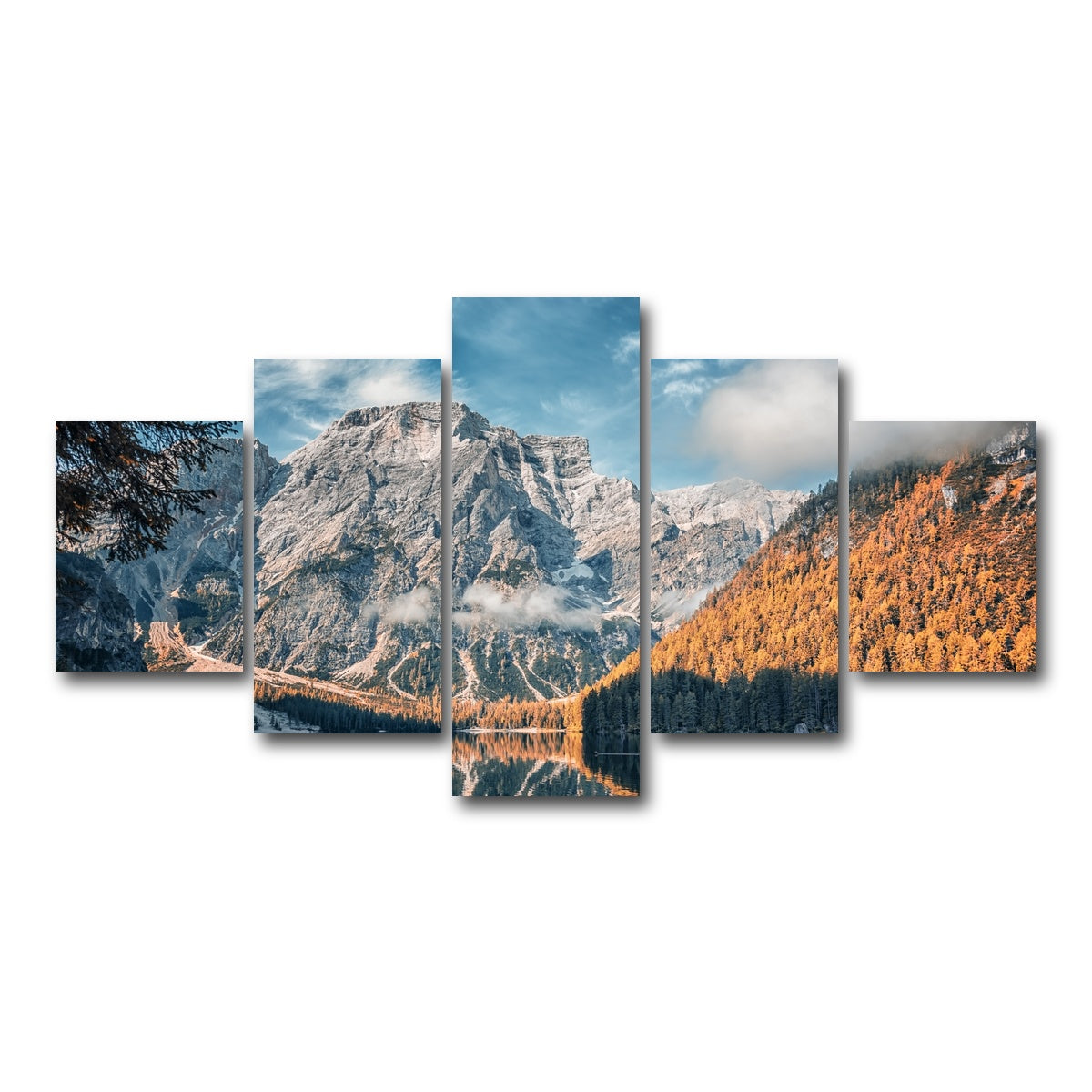 AUTO-MOCKUP WHITE | Autumn In Braies | 5 Piece | Gallery Wrap Canvas | group=5_short