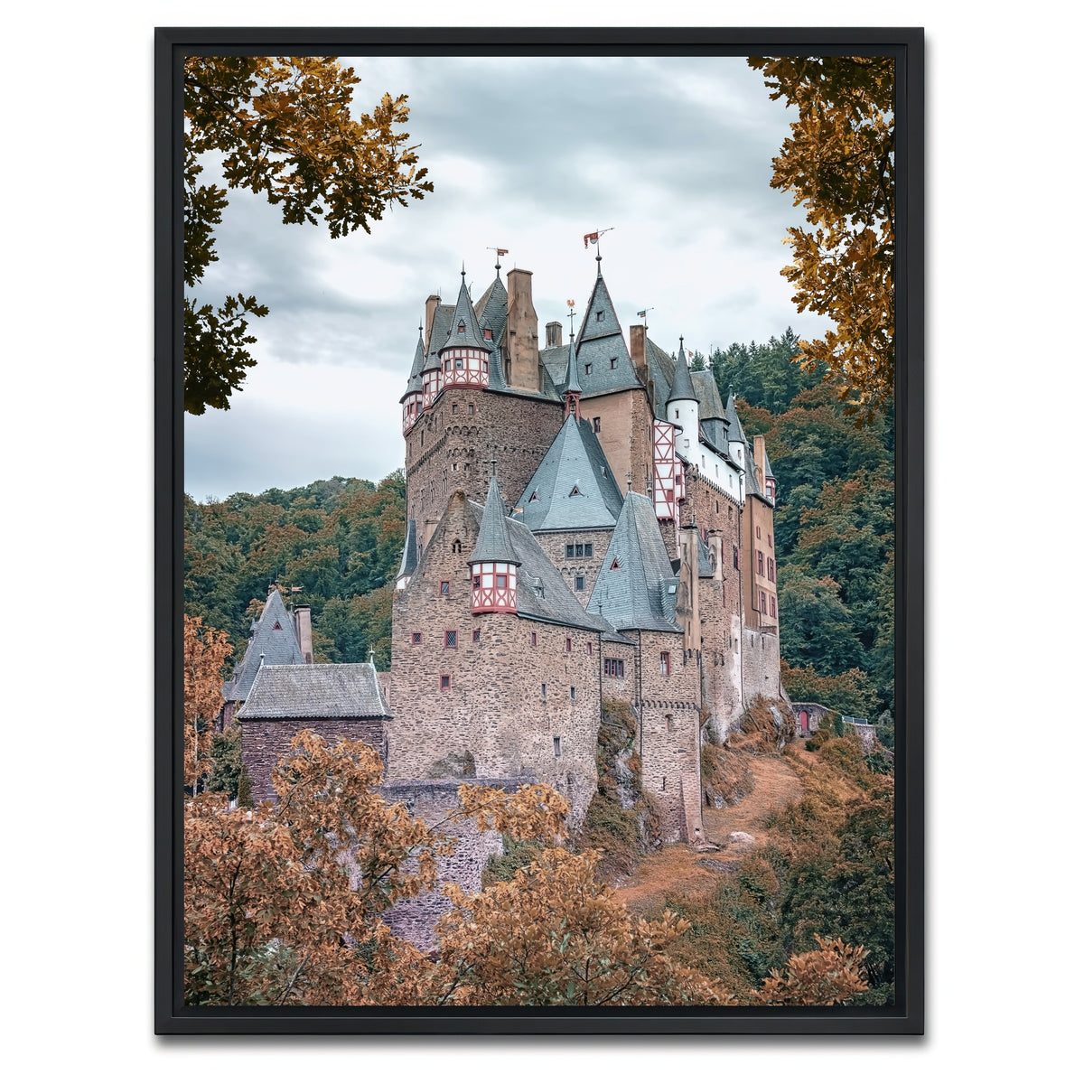 AUTO-MOCKUP WHITE | Autumn In Eltz | 1 Piece | Black Framed Canvas | group=3x4