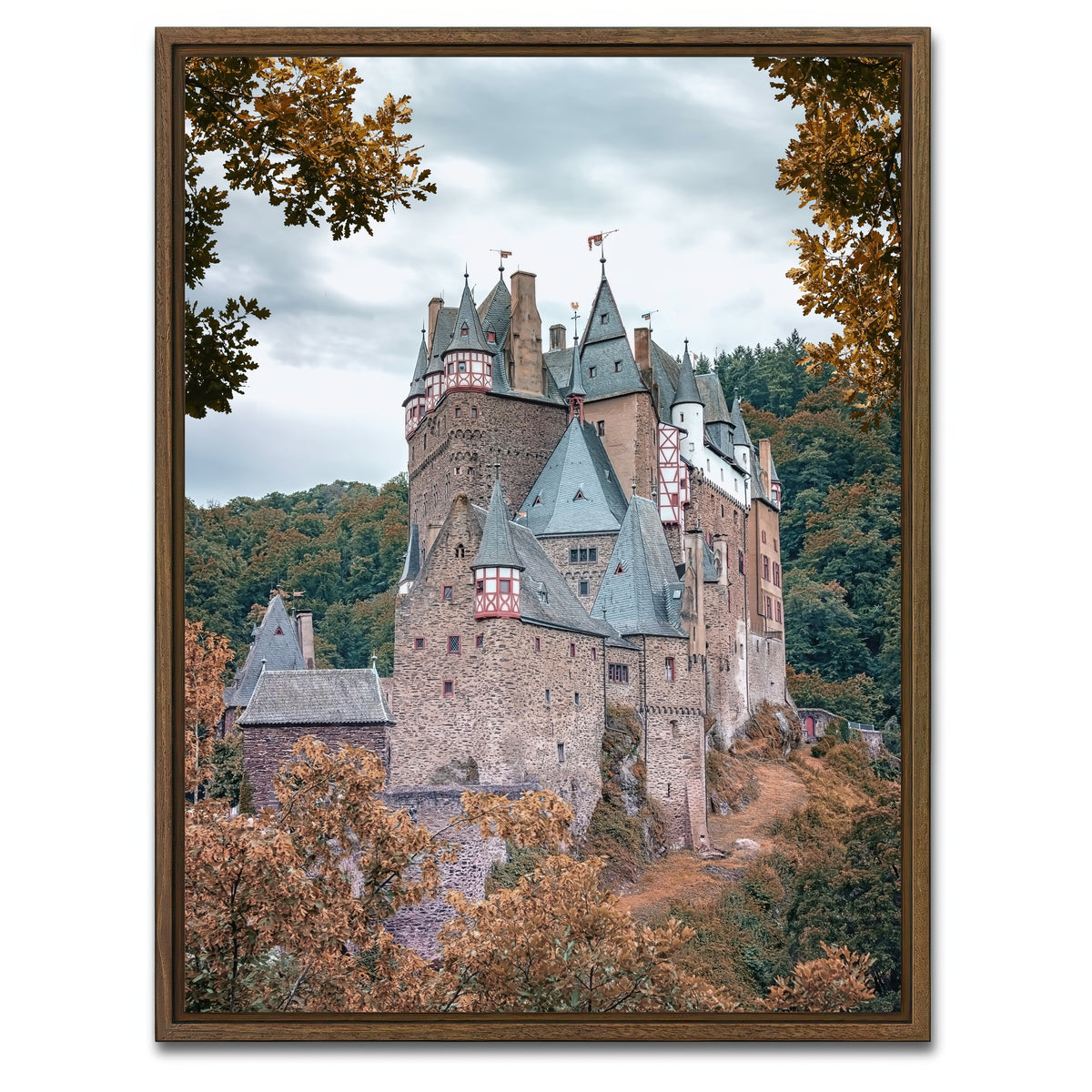 AUTO-MOCKUP WHITE | Autumn In Eltz | 1 Piece | Walnut Framed Canvas | group=3x4