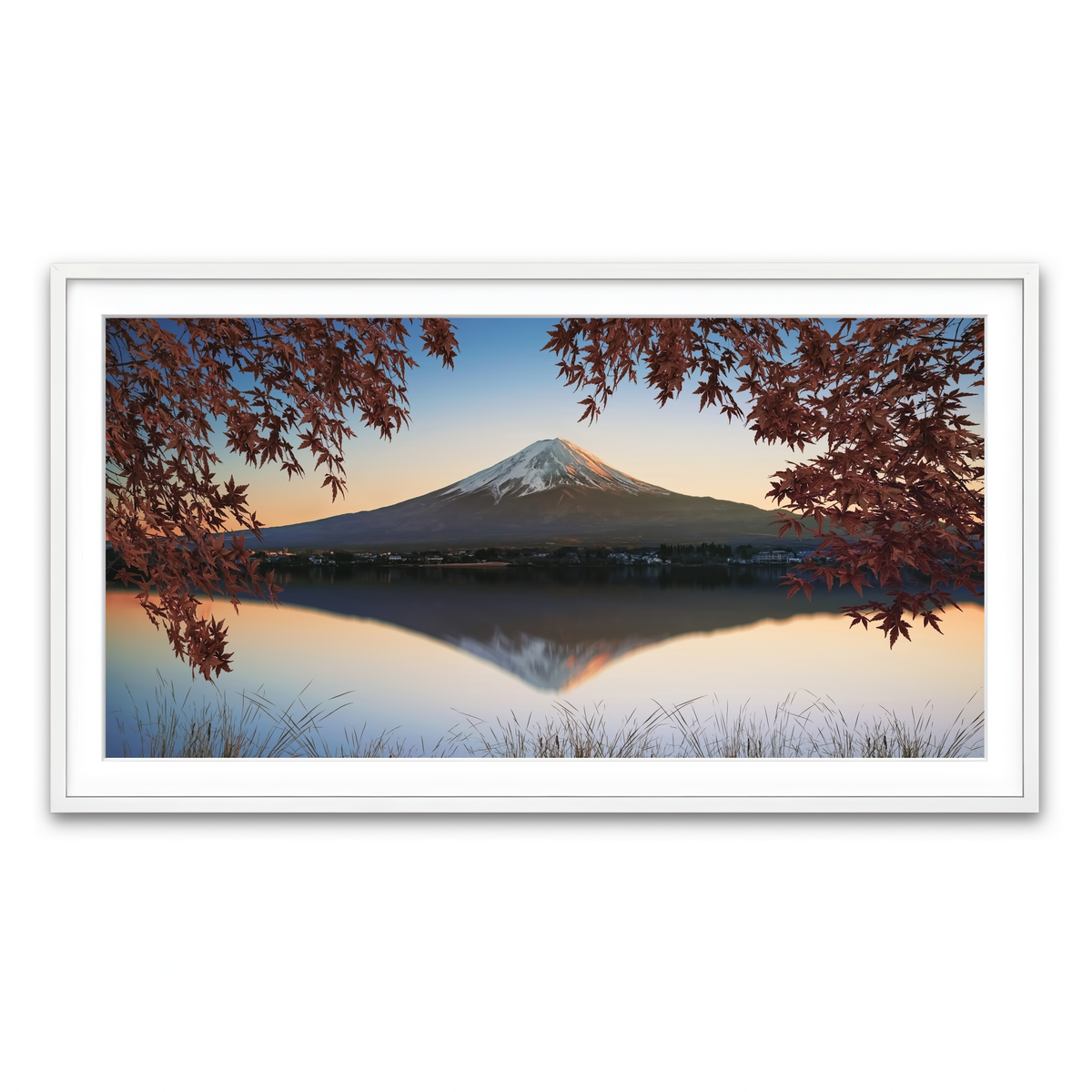 Framed Print 2x1 White