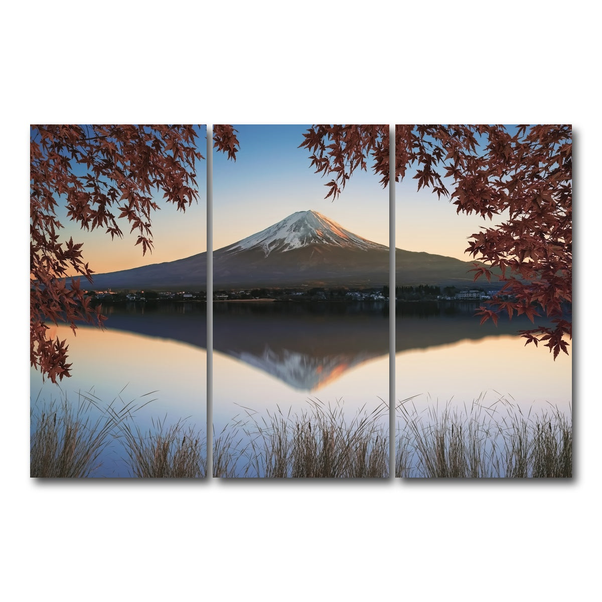 AUTO-MOCKUP WHITE | Autumn In Japan | 3 Piece | Gallery Wrap Canvas | group=12x24