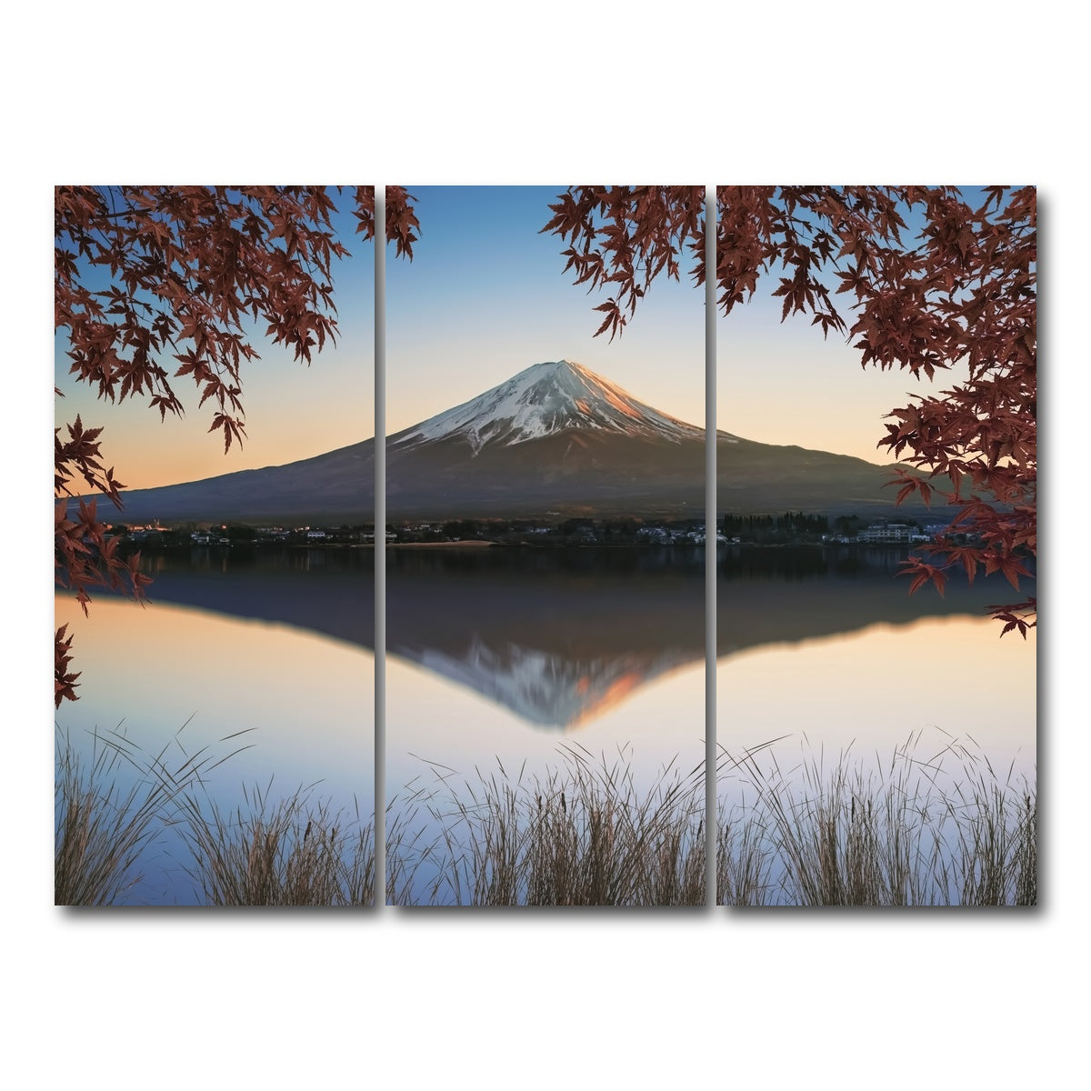 AUTO-MOCKUP WHITE | Autumn In Japan | 3 Piece | Gallery Wrap Canvas | group=8x18
