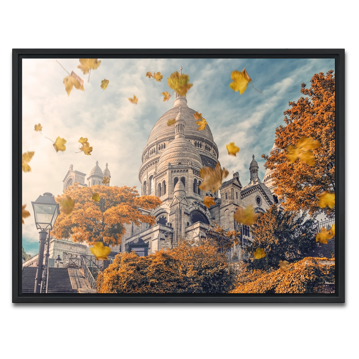 AUTO-MOCKUP WHITE | Autumn In Montmartre | 1 Piece | Black Framed Canvas | group=4x3