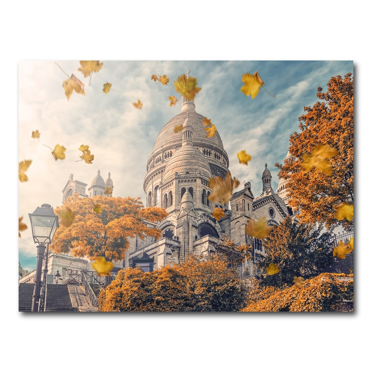 AUTO-MOCKUP WHITE | Autumn In Montmartre | 1 Piece | Gallery Wrap Canvas | group=4x3