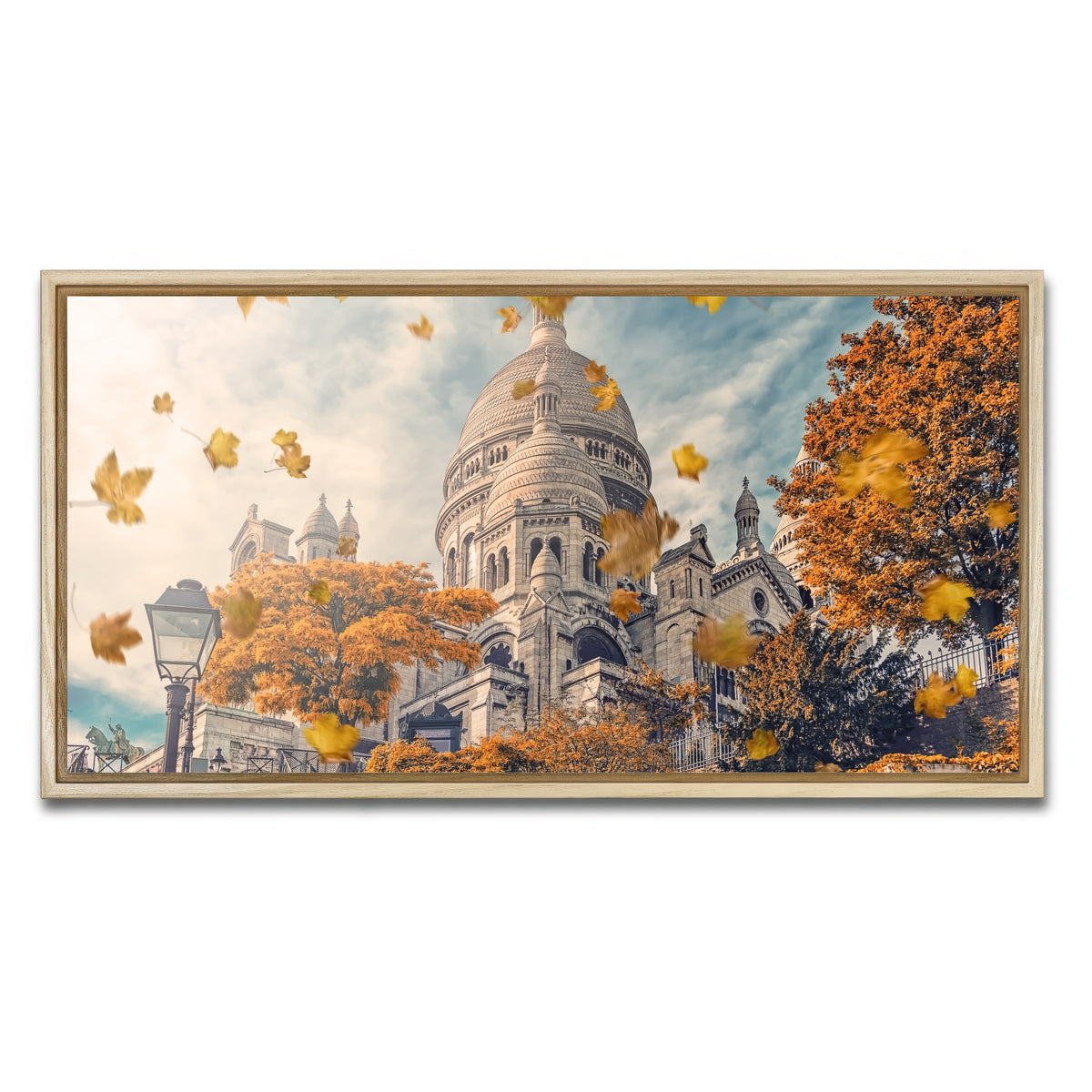 AUTO-MOCKUP WHITE | Autumn In Montmartre | 1 Piece | Natural Framed Canvas | group=2x1