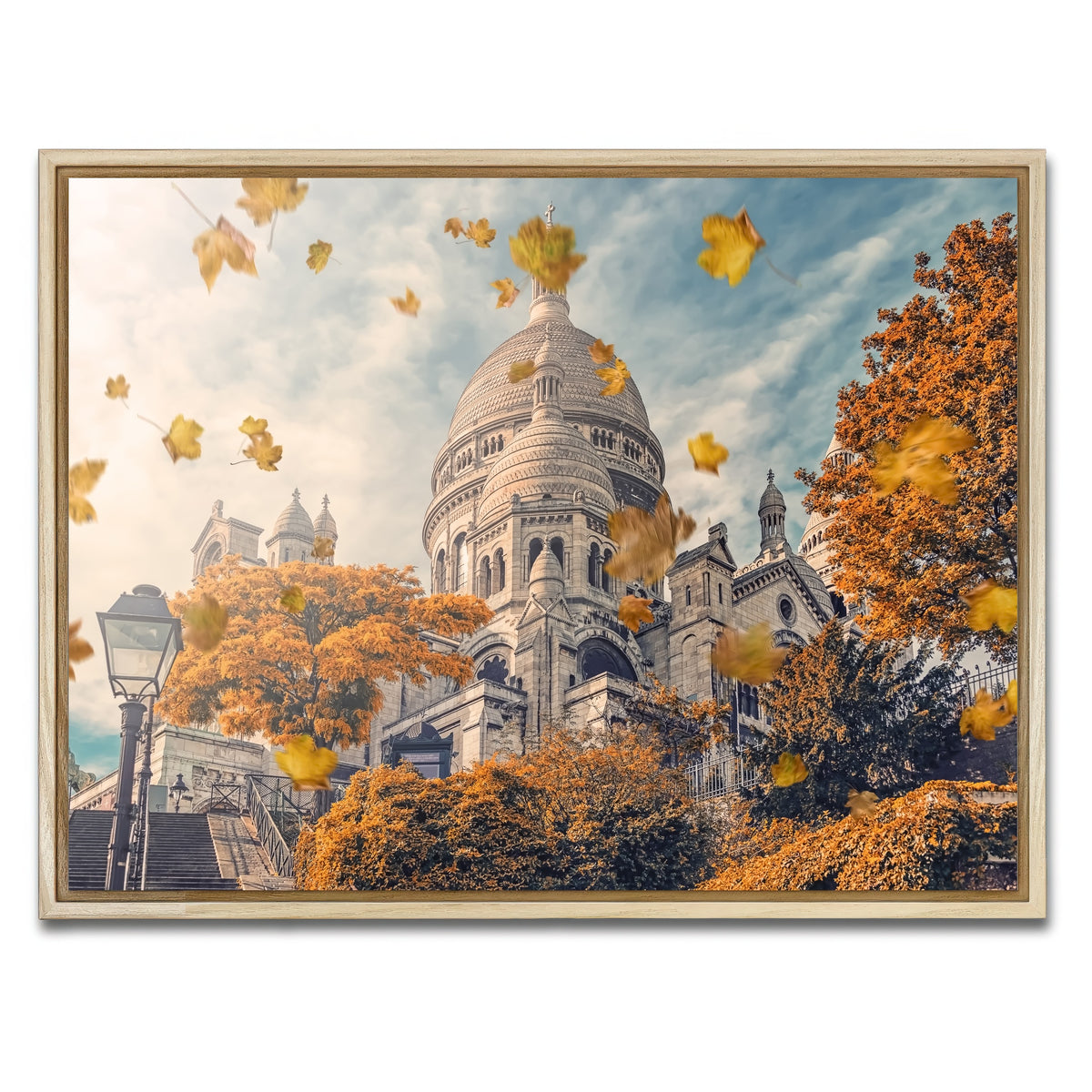 AUTO-MOCKUP WHITE | Autumn In Montmartre | 1 Piece | Natural Framed Canvas | group=4x3