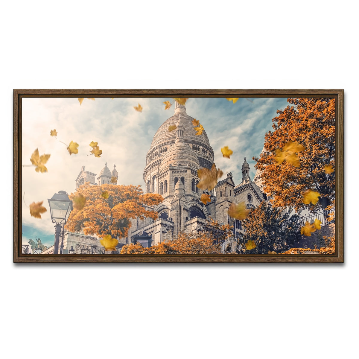 AUTO-MOCKUP WHITE | Autumn In Montmartre | 1 Piece | Walnut Framed Canvas | group=2x1