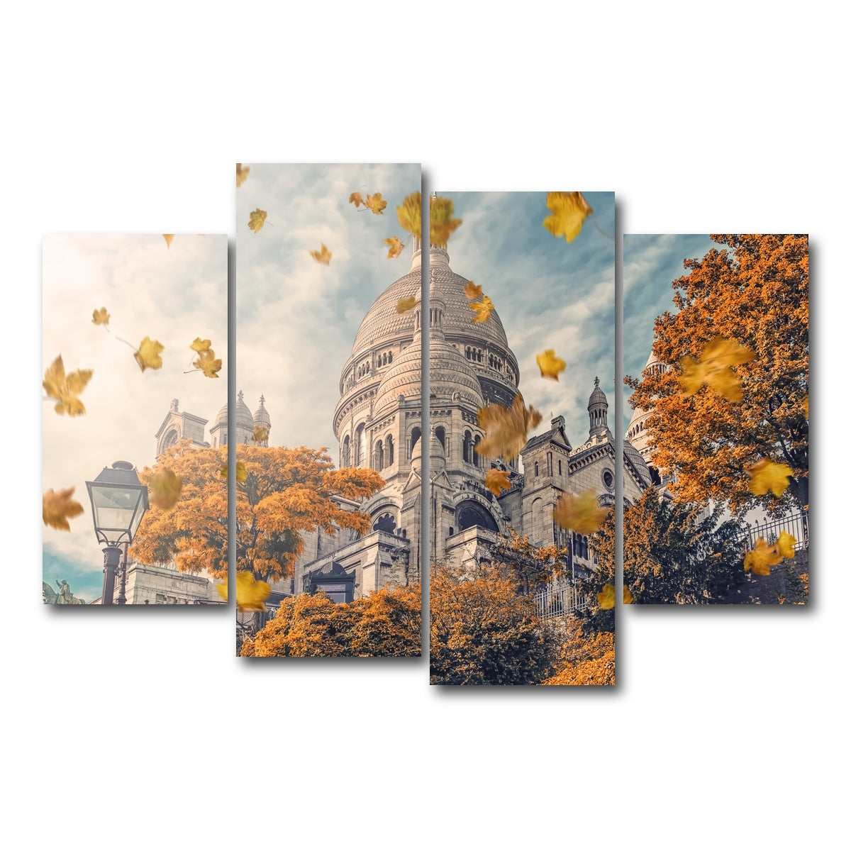 AUTO-MOCKUP WHITE | Autumn In Montmartre | 4 Piece | Gallery Wrap Canvas | group=4_short