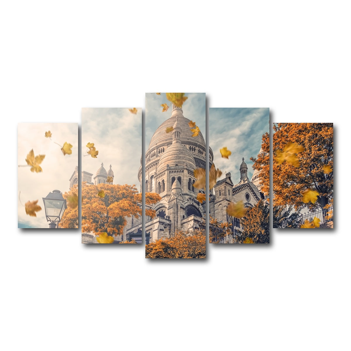 AUTO-MOCKUP WHITE | Autumn In Montmartre | 5 Piece | Gallery Wrap Canvas | group=5_normal