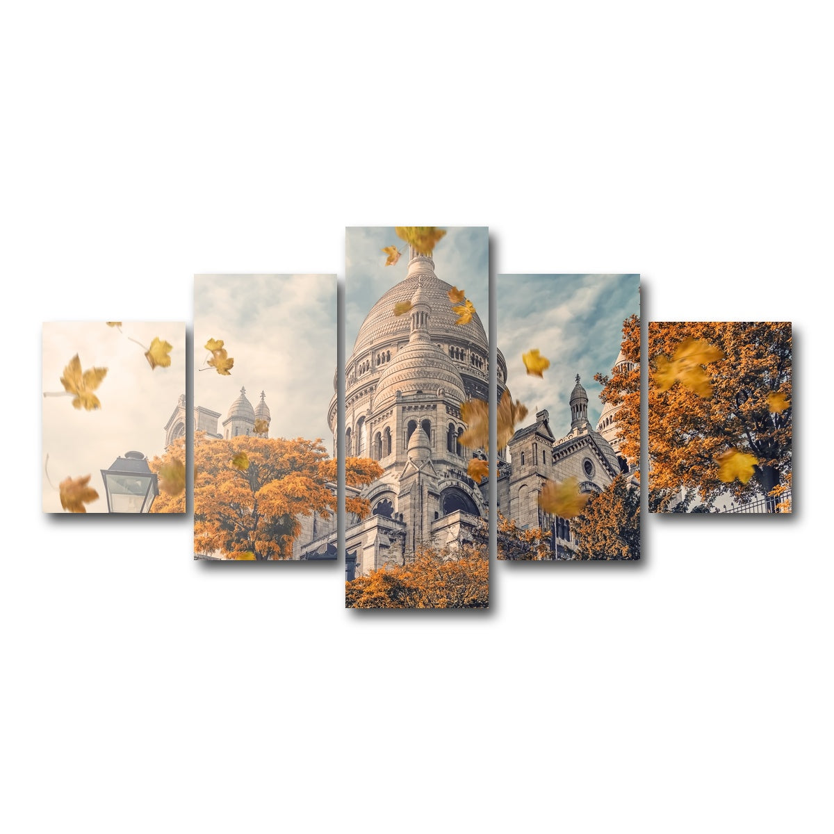 AUTO-MOCKUP WHITE | Autumn In Montmartre | 5 Piece | Gallery Wrap Canvas | group=5_short