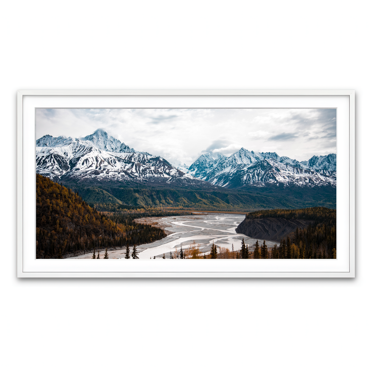 Framed Print 2x1 White